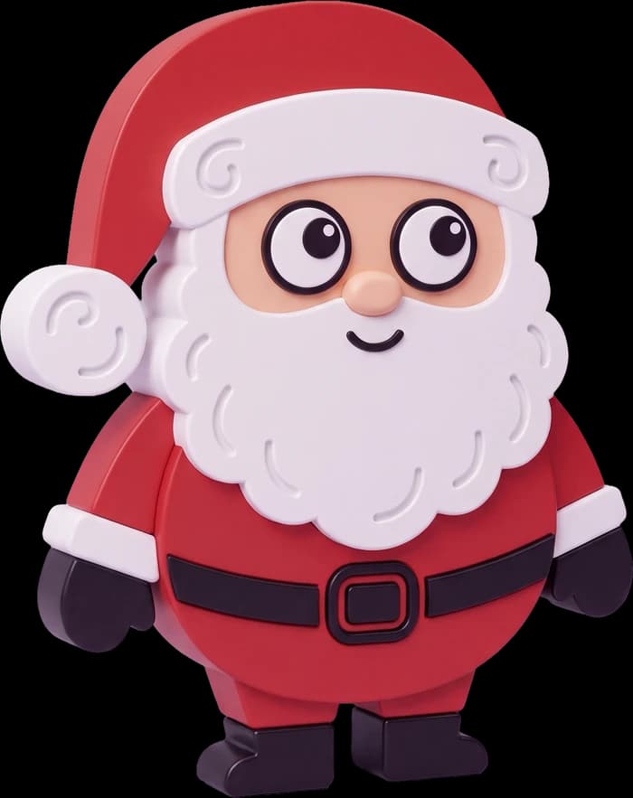 Le magnet Père Noël, imprimé en 3D