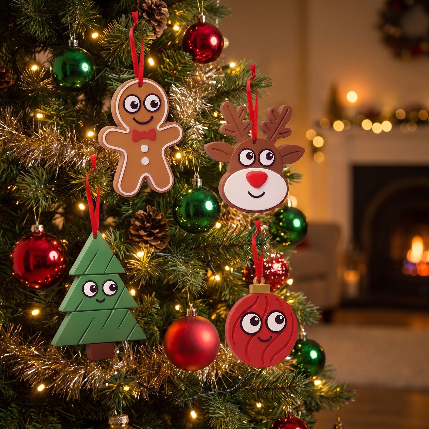 Le magnet Rennifleur accroché dans le sapin